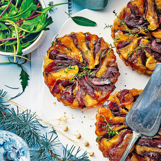 Tartelettes tatin au magret fumé et aux pommes