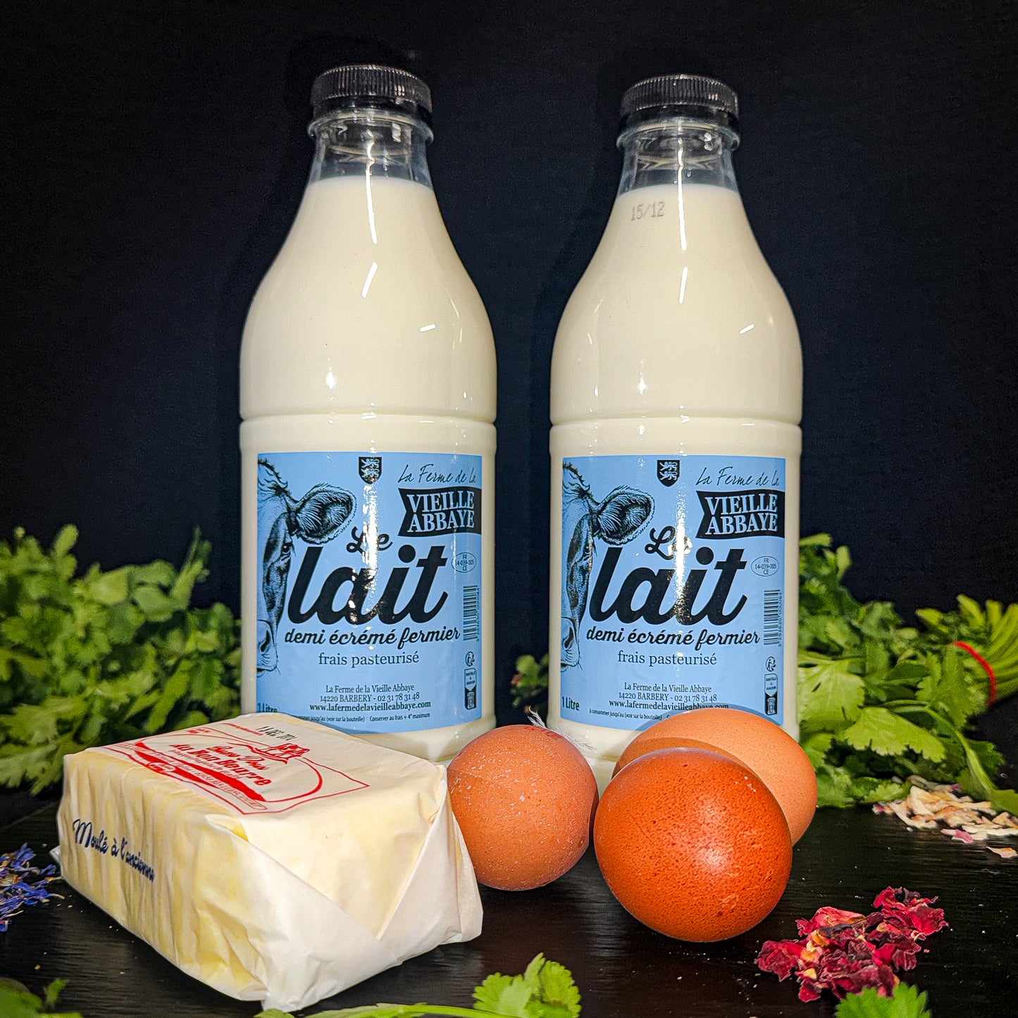 Lait demi-écrémé fermier